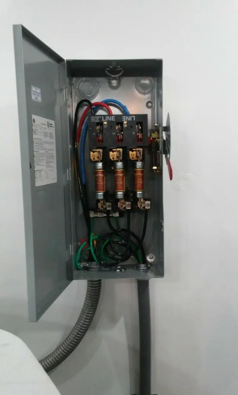 Three-phase disconnect switch installed for Electrical Wiring & Rewiring in Evansville