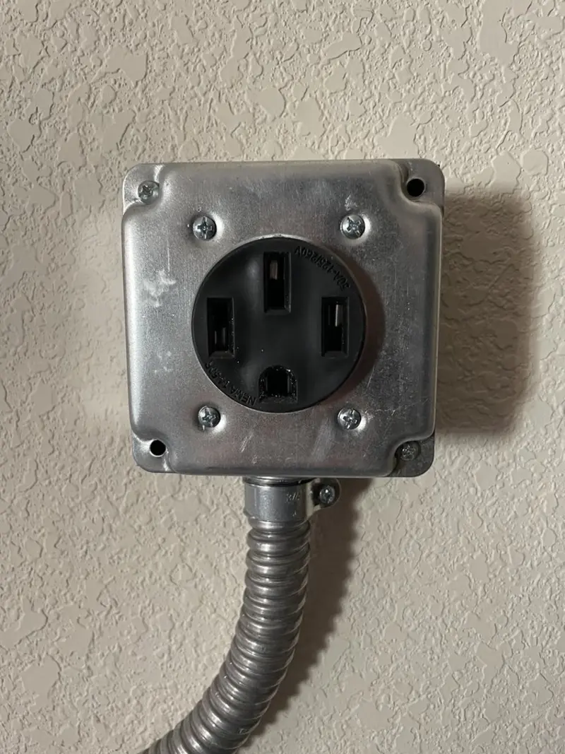 NEMA 14-50 outlet installed for Electrical Panel Upgrade in Evansville